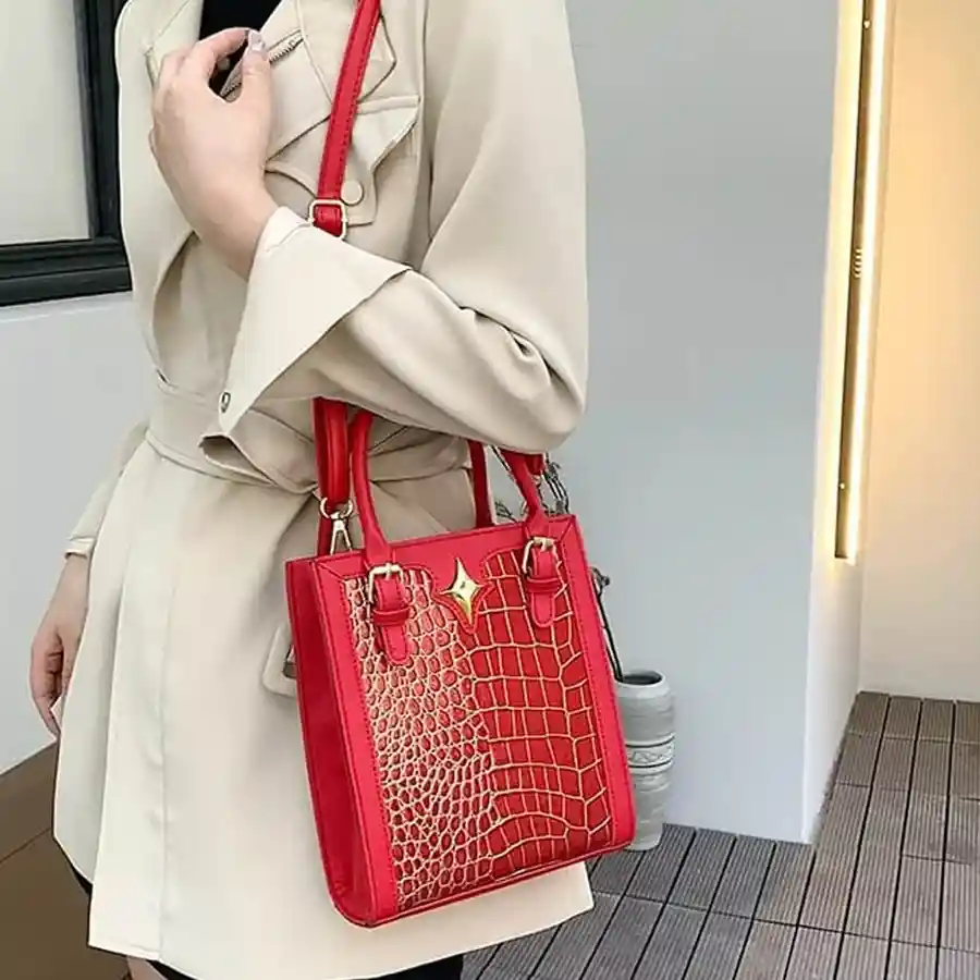 MINES — Vintage Crock Handbag – Crocodile Texture Bag For Women — buy online Pakistan COD