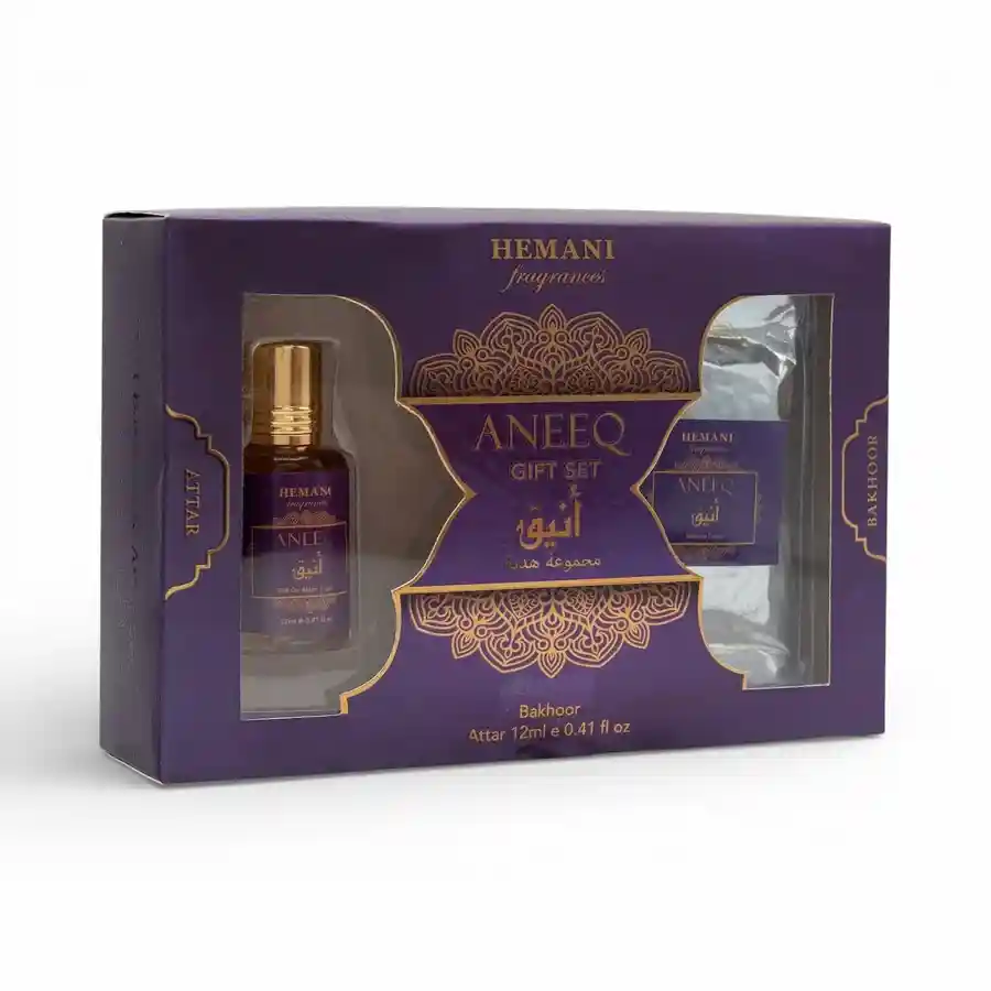 Hemani — Aneeq Bakhoor & Attar Gift Set 12ml — buy online Pakistan COD