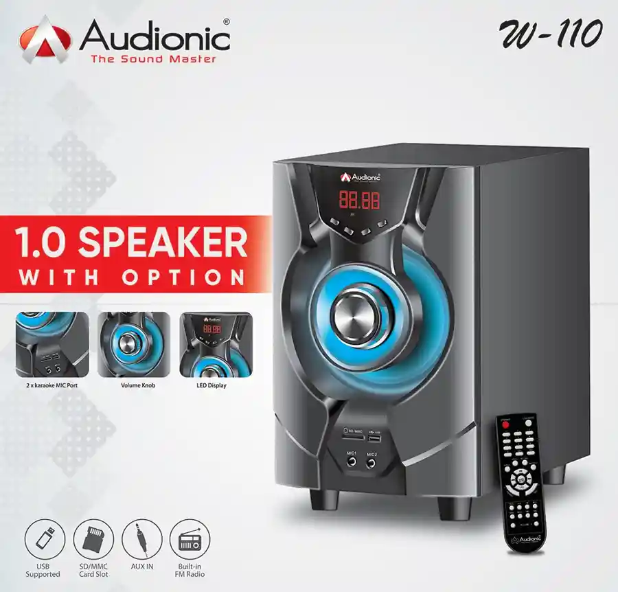 Audionic — Computer multimedia speaker 1.0 with w-110 — buy online Pakistan COD