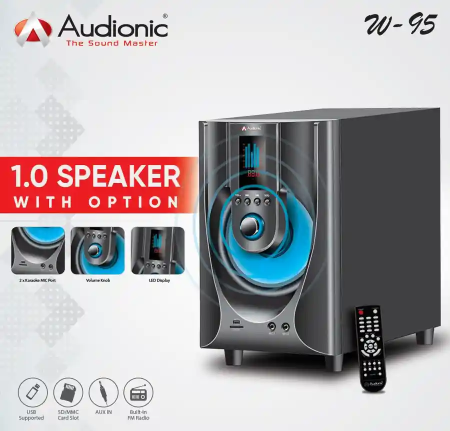 Audionic — W-95 1.0 multimedia speaker — buy online Pakistan COD
