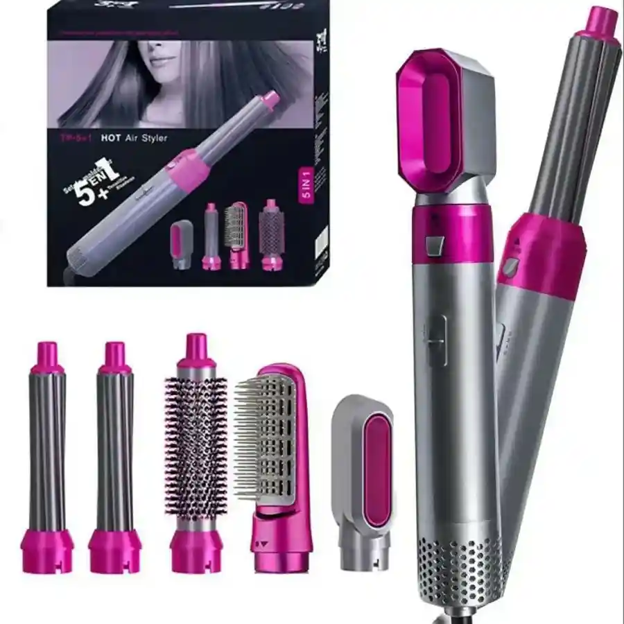 5 In 1 Hair Dryer Brush Electric Blow Dryer Hair Comb Curling Brush Kit Straightener — buy online Pakistan COD