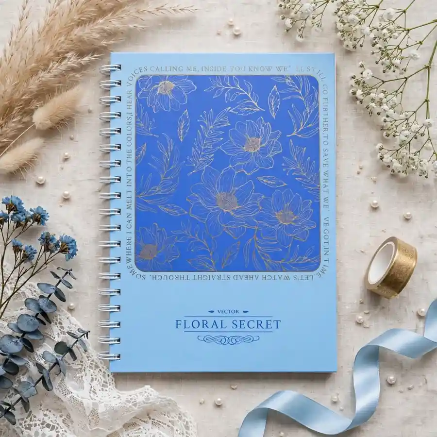 Floral Secret Gold Foiled - Spiral Journal (B5) — buy online Pakistan COD