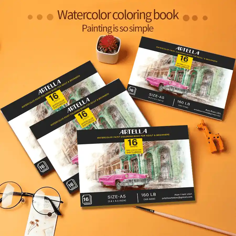 Artella Watercolor Coloring Sketchbook A5 — buy online Pakistan COD