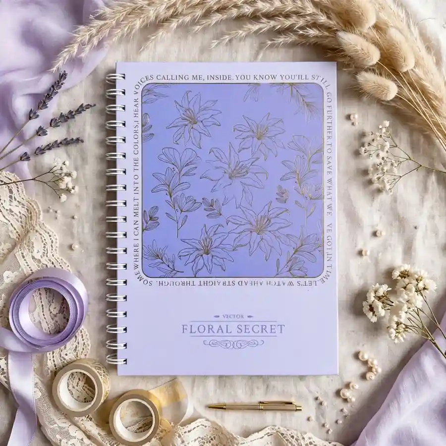 Purple Floral Secret - Gold Foiled Journal (B5) — buy online Pakistan COD