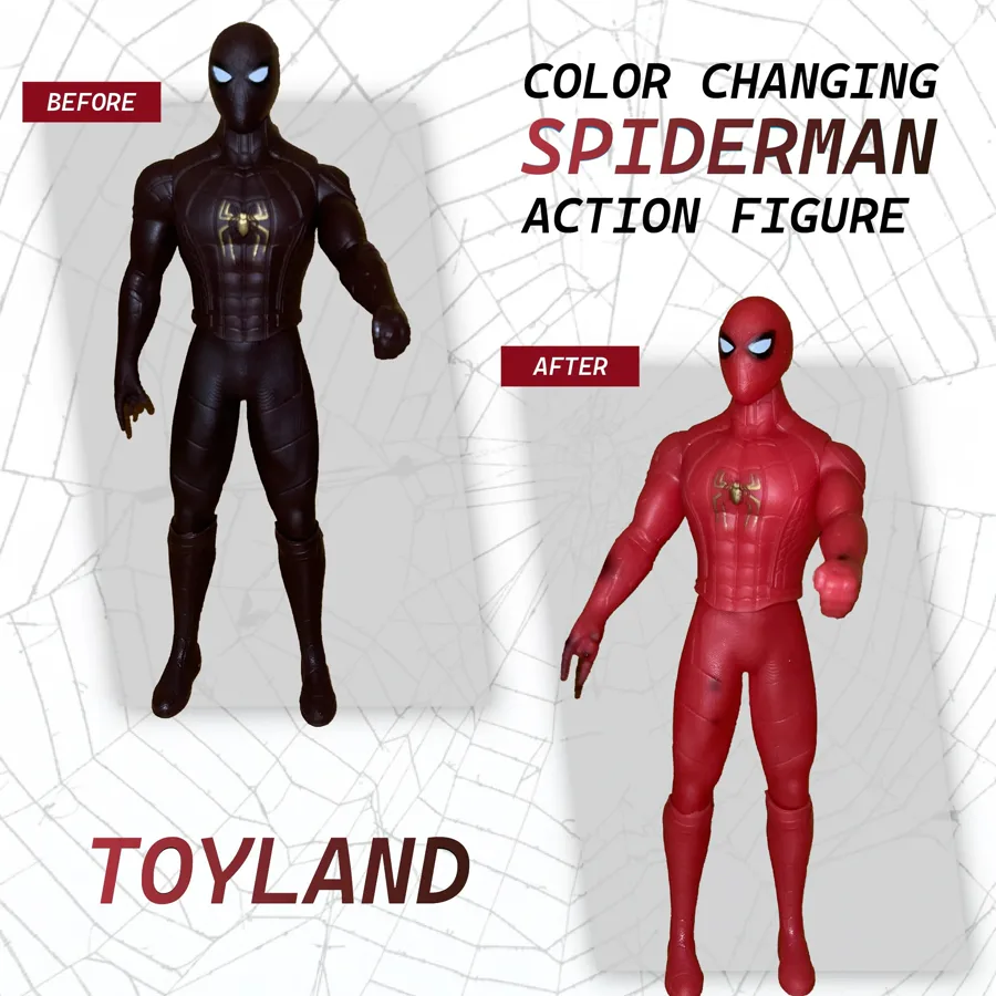 Toyland — Color-Changing Spider-Man Action Figure – Heat-Activated Transform Toy — buy online Pakistan COD