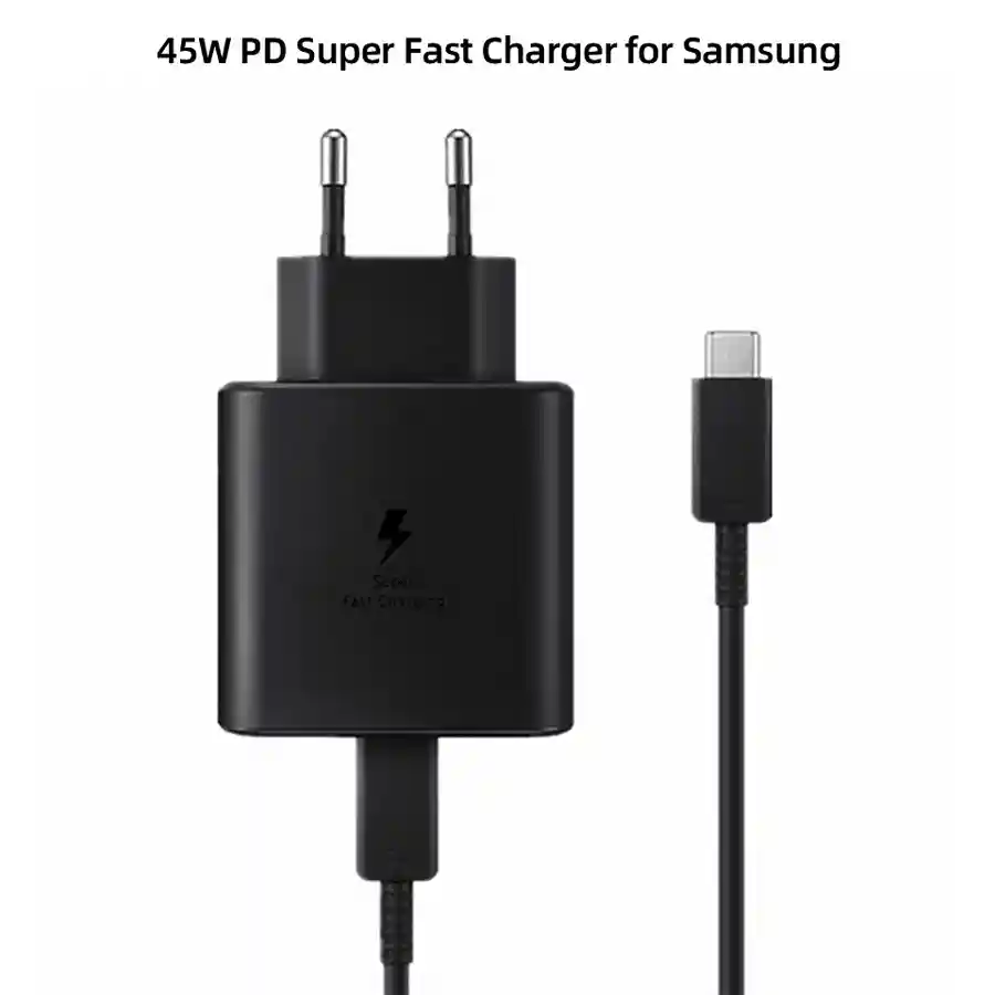 Samsung 45W Super Fast Charger USB Type C Wall Adapter Power Delivery PD Adaptive Quick Charging High Speed Charging Plug Intelligent Safety Protection Universal Mobile Phone Table — buy online Pakistan COD