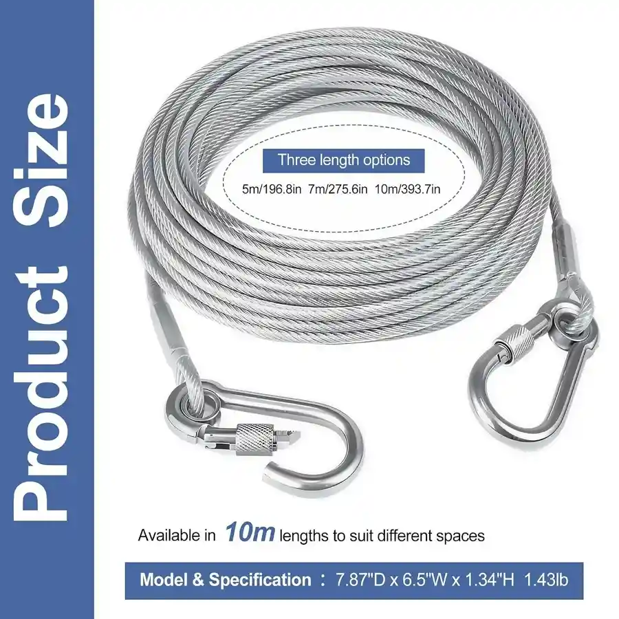 10 Meter Strong stainless steel clothesline rope clothes indoors or outdoors — buy online Pakistan COD