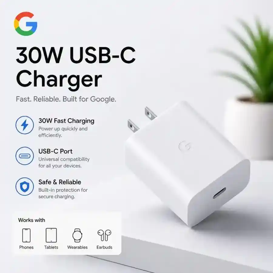 Google 30 W USB-C power charger — buy online Pakistan COD