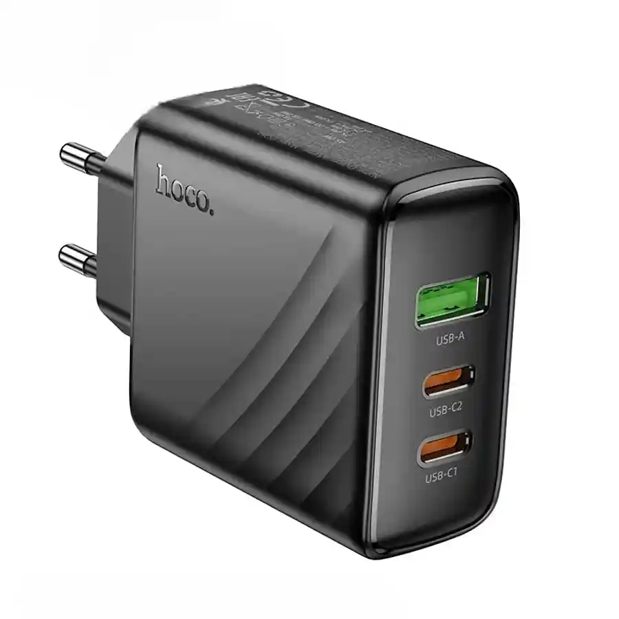 HOCO CS26A 45W 3-Port Fast Wall Charger 2x Type C + USB-A — buy online Pakistan COD