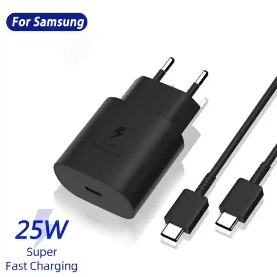 Samsung 25W Super Fast Charge 2.0 Travel Charger with Type-C to Type-C Cable — buy online Pakistan COD