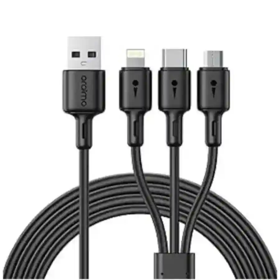 Oraimo OCD-X93 DuraLine 3-in-1 2.4A Fast Charging Cable (USB-A to Type-C / Lightning / Micro-USB) — buy online Pakistan COD