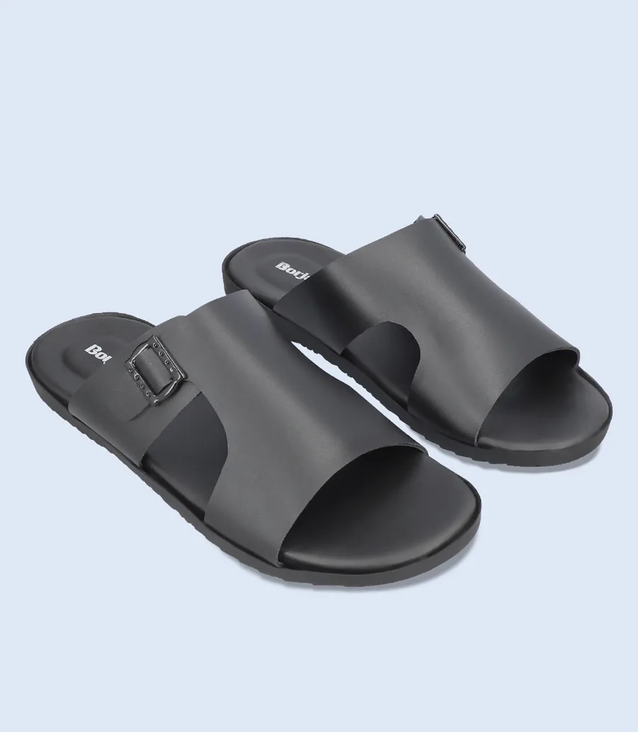 Borjan — Men Casual Slipper-BLACK — buy online Pakistan COD