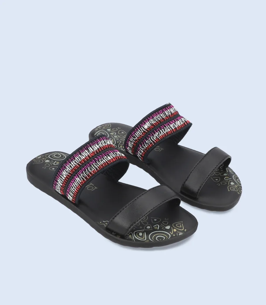 Borjan — Girl Slipper-BLACK — buy online Pakistan COD