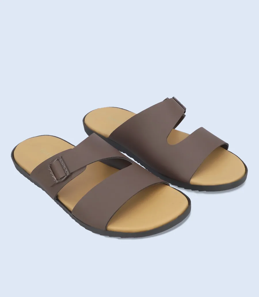 Borjan — Men Casual Slipper-BROWN — buy online Pakistan COD