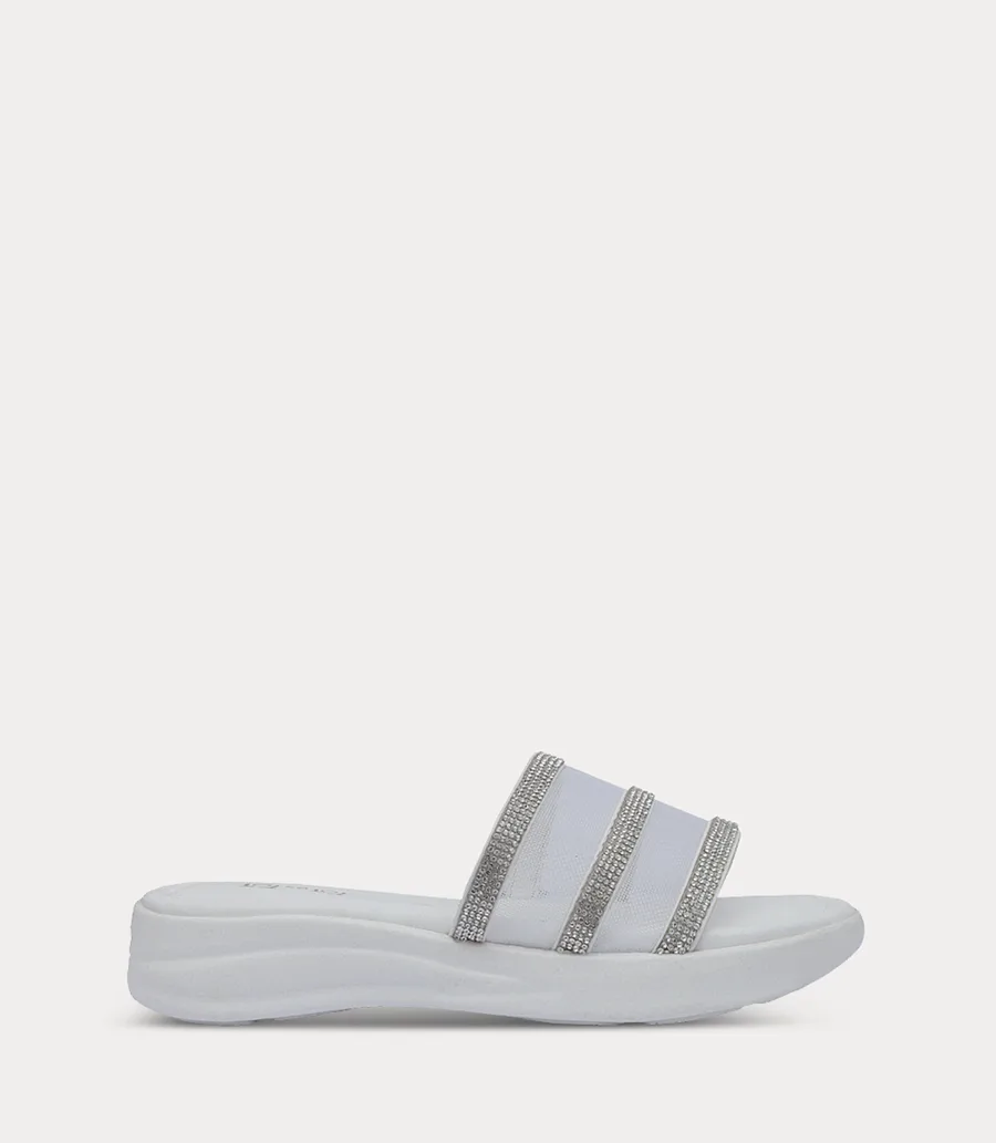 Borjan — Girl Slipper-WHITE — buy online Pakistan COD