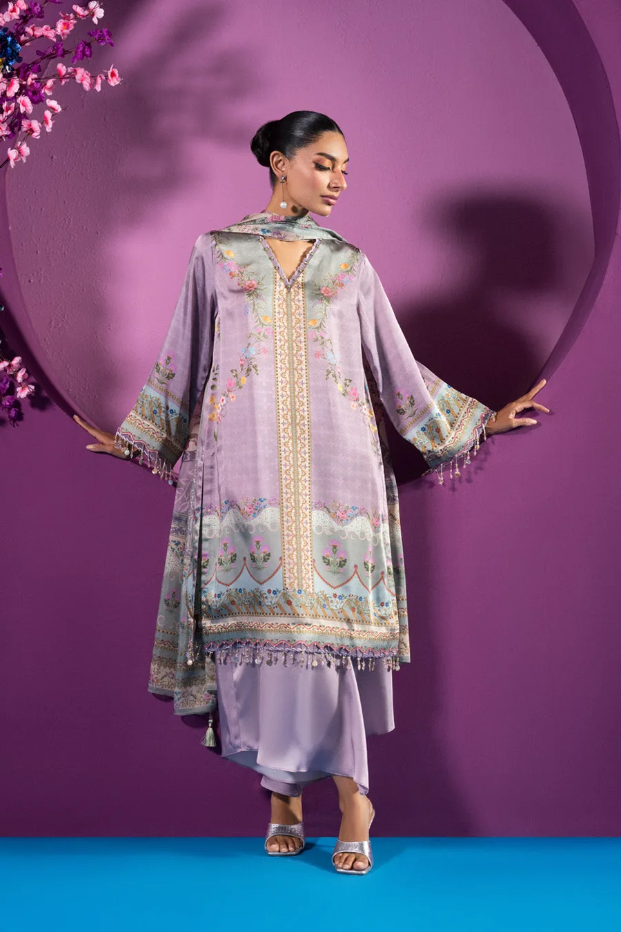Alkaram — Rts Shirt Cask 06 3P26 Lavender — buy online Pakistan COD