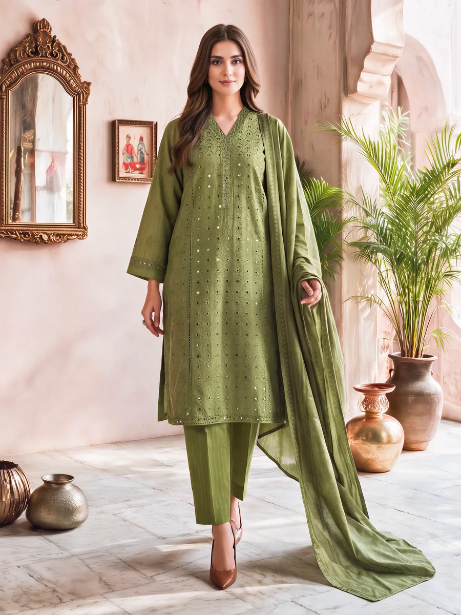 LimeLight — 3 Piece Viscose Cotton Khaddar Suit- Embroidered (Unstitched) — buy online Pakistan COD