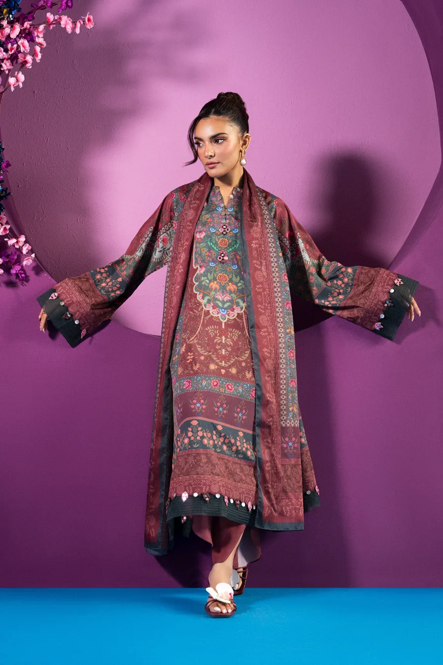 Alkaram — Rts Shirt Cask 09 3P26 Pale Maroon — buy online Pakistan COD