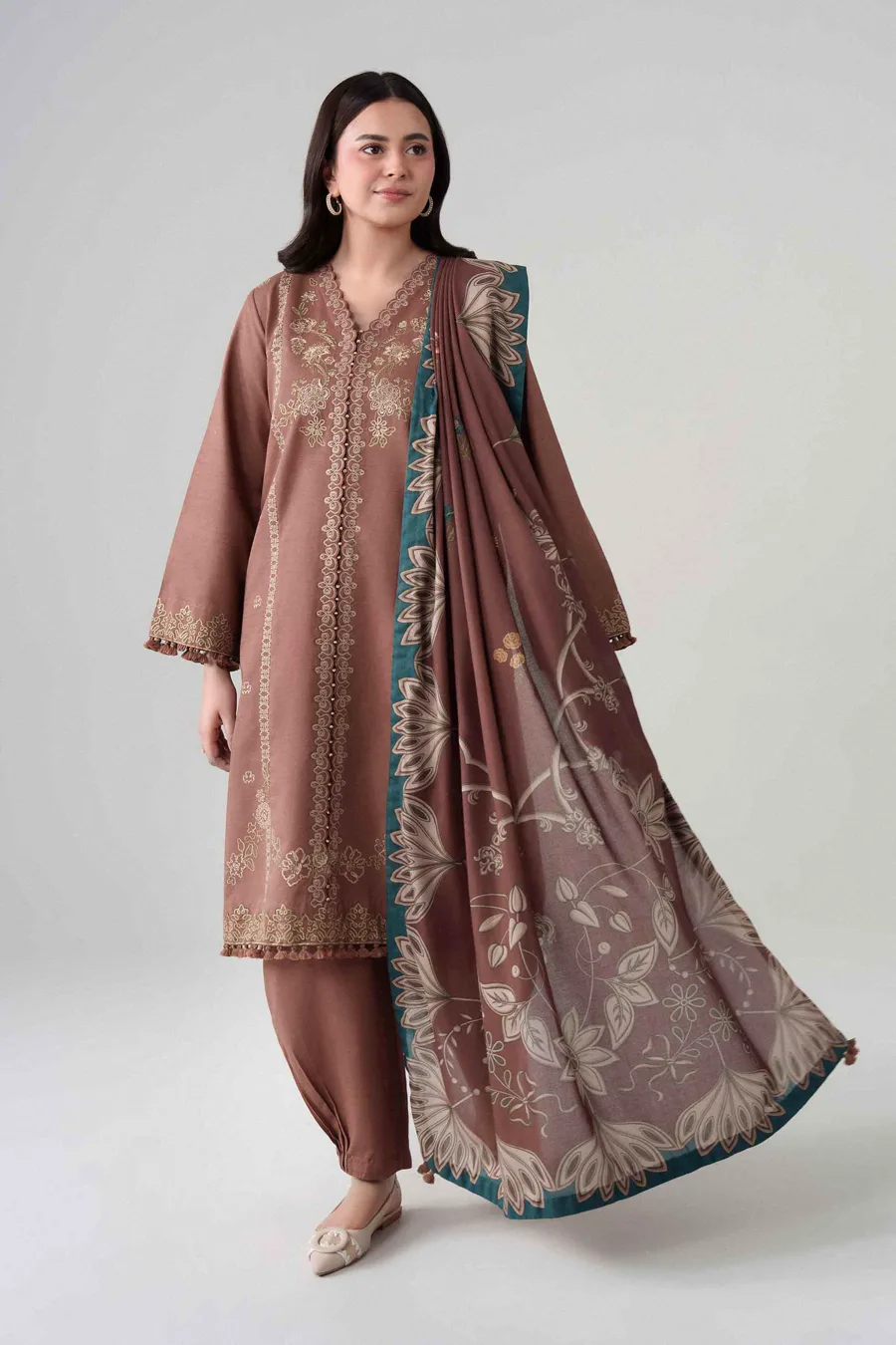 Nishat Linen — 3 Piece - Digital Printed Embroidered Suit - U3PE-NISHA26WV1-159 — buy online Pakistan COD
