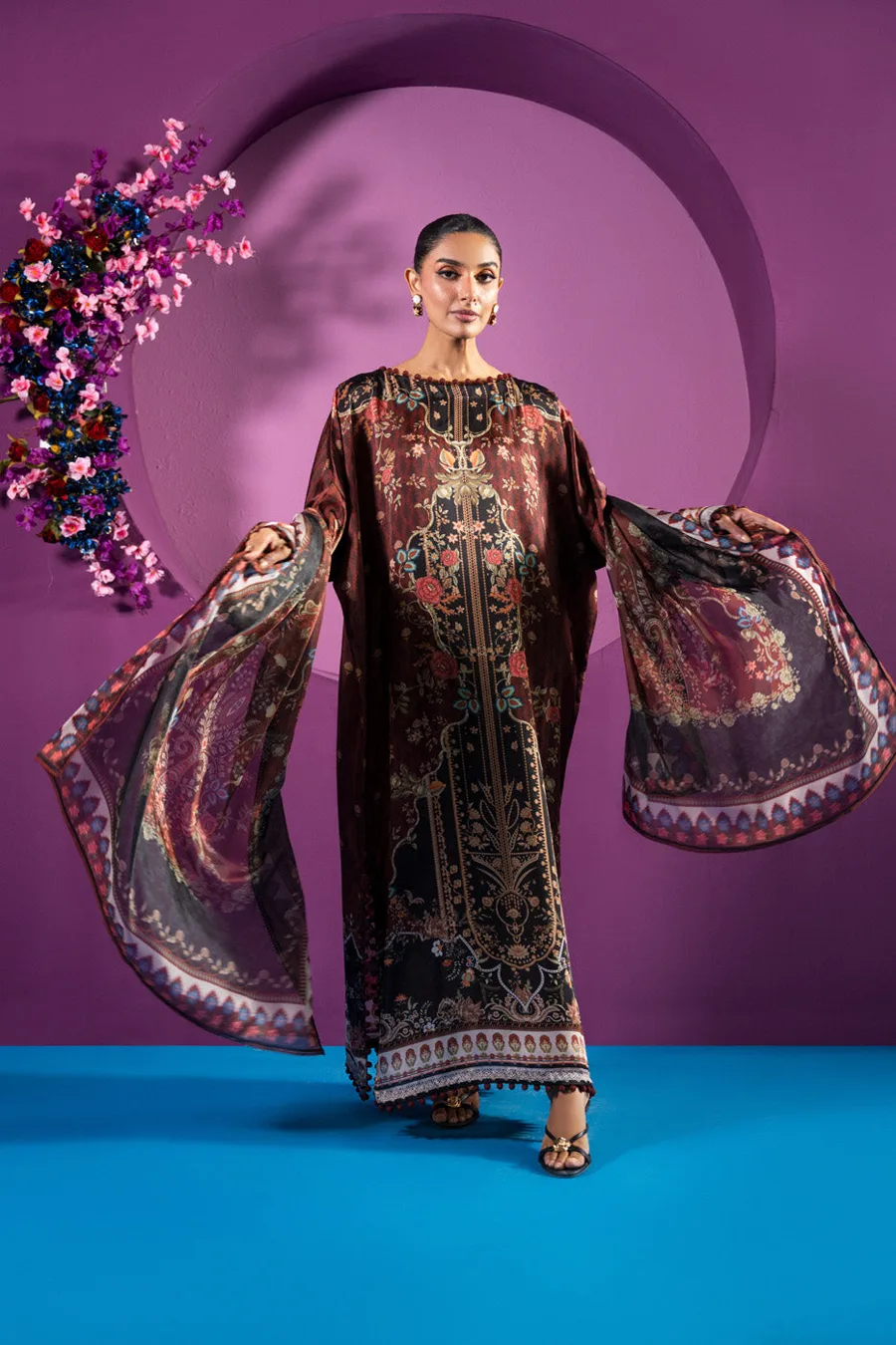 Alkaram — Rts Kaftan Cask 08 3P26 Black — buy online Pakistan COD